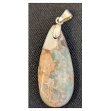 Set of 3 Natural Stone Pendant Charms including an Imperial Jasper Stone Pendant