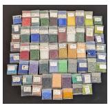 Collection of 60 Toho and Miyuki Seed Bead Packs Assorted Colors