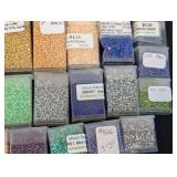 Collection of 60 Toho and Miyuki Seed Bead Packs Assorted Colors