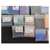 Collection of 60 Toho and Miyuki Seed Bead Packs Assorted Colors