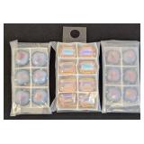 Lot of 3 Packs Swarovski Sew On Crystals Assorted Shapes and Colors