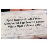 Lot of 3 Packs Swarovski Sew On Crystals Assorted Shapes and Colors