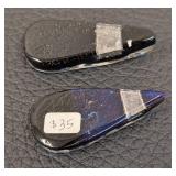 Pair of Dichroic Glass Pendants