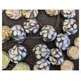 Collection of Art Glass Beads and Strands, .75 Inch Diameter
