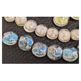 Collection of Art Glass Beads and Strands, .75 Inch Diameter
