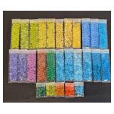Collection of 27 Assorted Bead Tubes in Various Colors