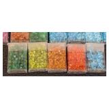 Collection of 27 Assorted Bead Tubes in Various Colors
