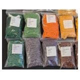 Collection of 33 Czech String Bead Packs in Assorted Colors