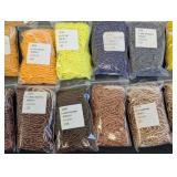 Collection of 33 Czech String Bead Packs in Assorted Colors