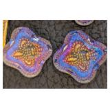 Set of 10 Czech Glass Buttons Decorative Assorted Designs