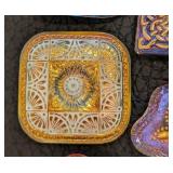 Set of 10 Czech Glass Buttons Decorative Assorted Designs