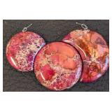 Assorted Large Jasper Stone Pendants and Beads Collection