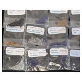 Collection of 40 Packs Faceted 2mm and 2.5mm Beads Crystal and Assorted Colors
