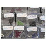 Collection of 40 Packs Faceted 2mm and 2.5mm Beads Crystal and Assorted Colors