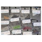Collection of 40 Packs Faceted 2mm and 2.5mm Beads Crystal and Assorted Colors