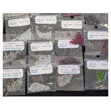 Collection of 40 Packs Faceted 2mm and 2.5mm Beads Crystal and Assorted Colors