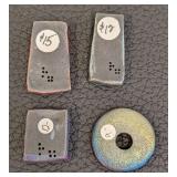 Set of 4 Raku Ceramic Pendants Assorted Shapes