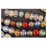 Set of 6 Art Glass Bead Strands Assorted Colors and Designs