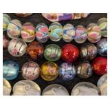Set of 6 Art Glass Bead Strands Assorted Colors and Designs