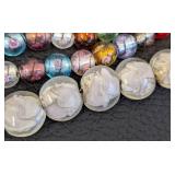 Set of 6 Art Glass Bead Strands Assorted Colors and Designs
