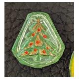 Set of 10 Czech Glass Buttons with Floral and Holiday Designs