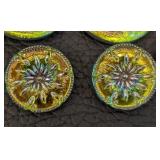 Set of 10 Czech Glass Buttons with Floral and Holiday Designs