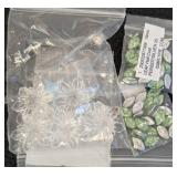 Collection of 30 Packs Flower and Leaf Shaped Beads Assorted Colors and Styles