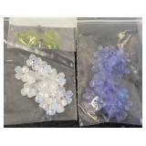 Collection of 30 Packs Flower and Leaf Shaped Beads Assorted Colors and Styles