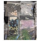 Collection of 30 Packs Flower and Leaf Shaped Beads Assorted Colors and Styles