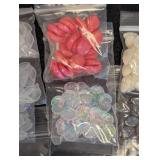 Collection of 30 Packs Flower and Leaf Shaped Beads Assorted Colors and Styles