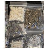 Collection of 30 Packs Flower and Leaf Shaped Beads Assorted Colors and Styles