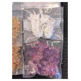 Collection of 30 Packs Flower and Leaf Shaped Beads Assorted Colors and Styles