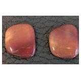 Set of 8 Polished Stone Cabochons Assorted Colors