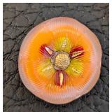 Set of 9 Assorted Czech Glass Buttons with Floral and Peacock Designs