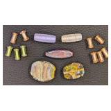 Assorted Art Glass Beads and Pendants Collection