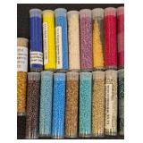 Collection of 50+ Toho and Miyuki Bead Tubes Assorted Colors