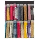 Collection of 50+ Toho and Miyuki Bead Tubes Assorted Colors