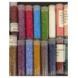 Collection of 50+ Toho and Miyuki Bead Tubes Assorted Colors