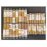 Collection of 30+ Gold Tone Seed Bead Tubes