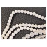Assortment of White Stone Bead Strands