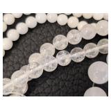Assortment of White Stone Bead Strands