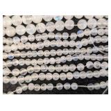 Assortment of White Stone Bead Strands