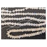 Assortment of White Stone Bead Strands