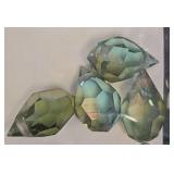 Variety of 10 Faceted Crystal Prisms and Jewels in Assorted Shapes