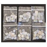 Collection of 6 Packs Calcite Stone Beads in Assorted Shapes