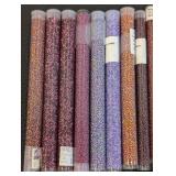 Collection of 30+ Colorful Seed Bead Tubes