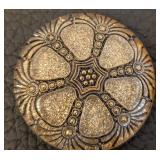 Collection of 15 Vintage Czech Glass Buttons Assorted Designs