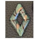 Set of 4 Dichroic Glass Pendants with Assorted Shapes