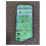Set of 4 Dichroic Glass Pendants with Assorted Shapes