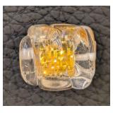 Set of 4 Dichroic Glass Pendants with Assorted Shapes